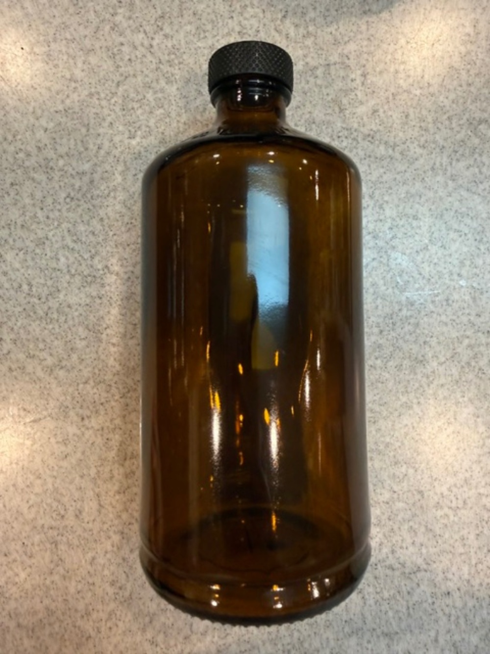 Anchor Brown Glass Bottle - Follow Your Gut in Raised Lettering - Pint 16 fl oz